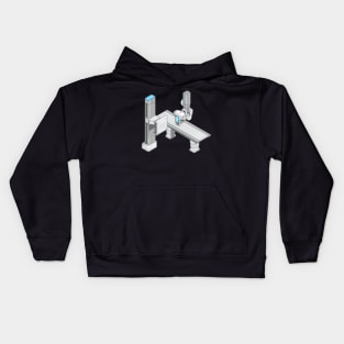 X-ray isometric illustration Kids Hoodie